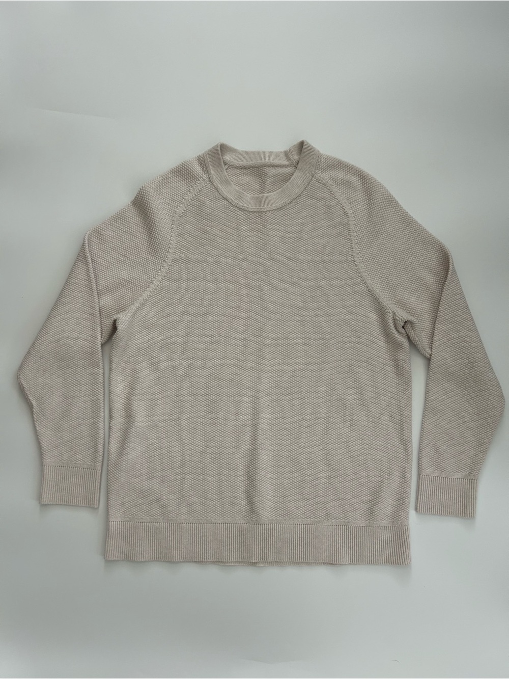 Lululemon Textured Knit Crewneck Sweater
Heathered Natural Ivory
Small
Coolmax